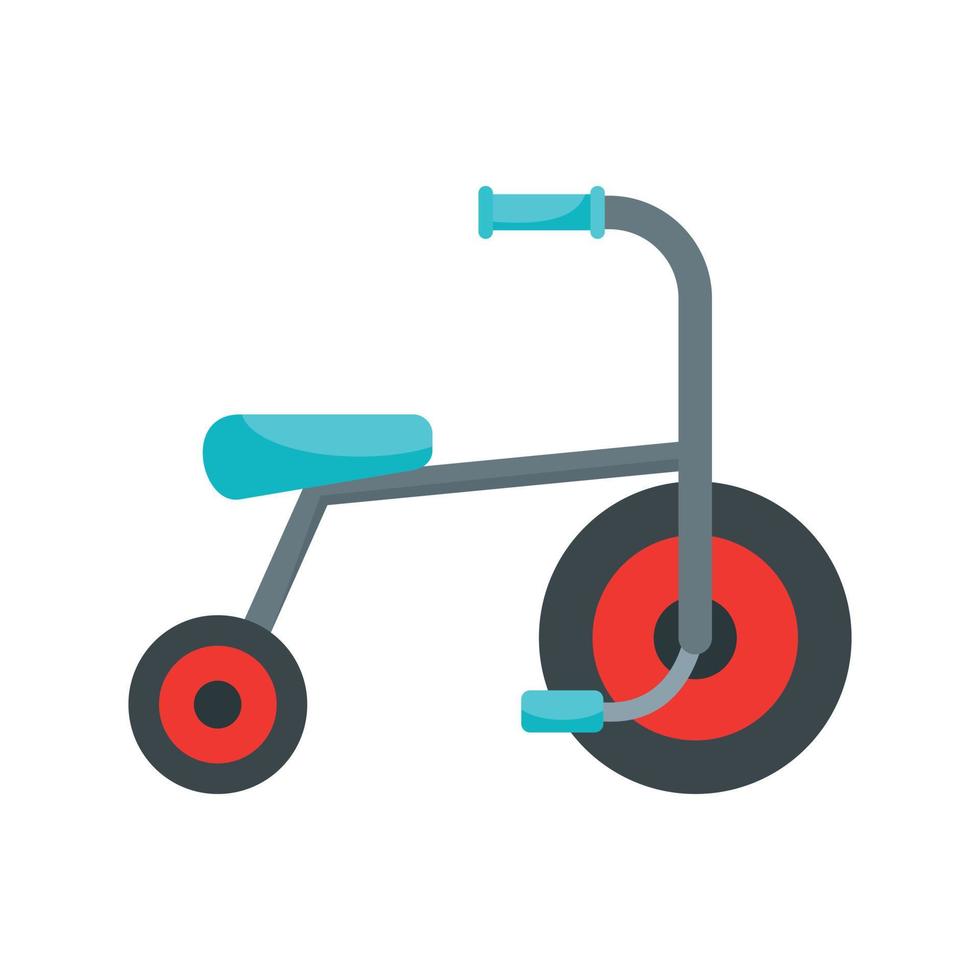 Kinder-Dreirad-Symbol, flacher Stil vektor