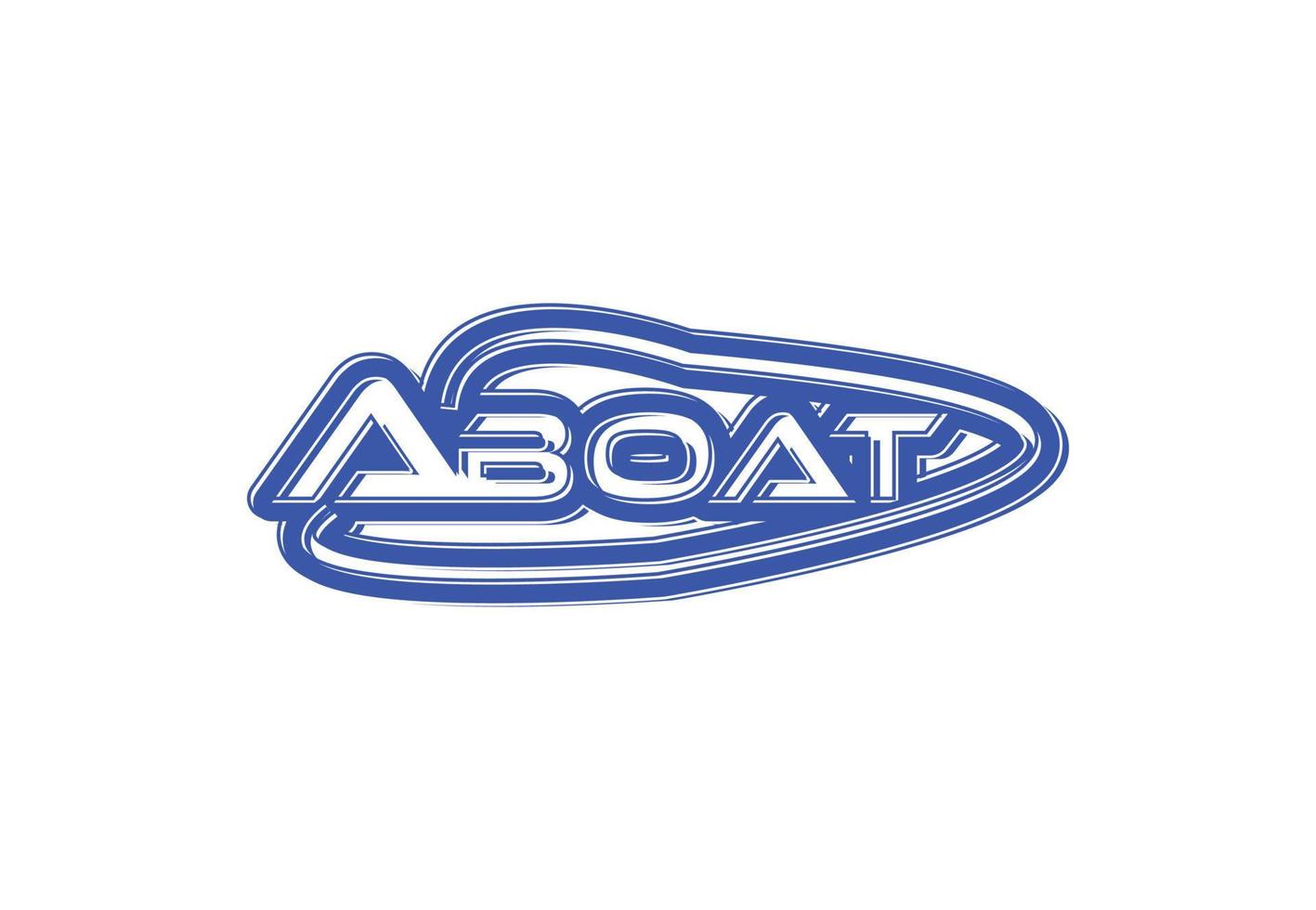 aboat-Logo und Aufkleber-Design-Vorlage vektor