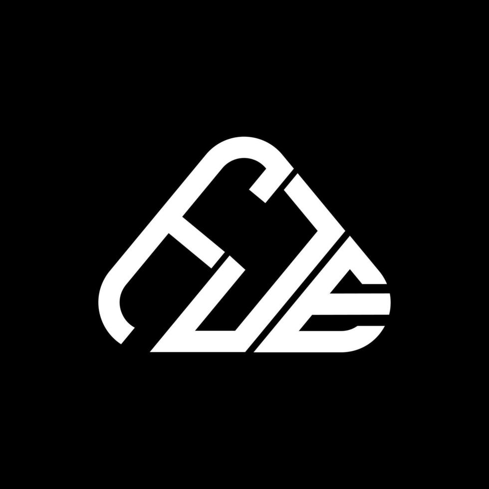 fje brev logotyp kreativ design med vektor grafisk, fje enkel och modern logotyp i runda triangel form.
