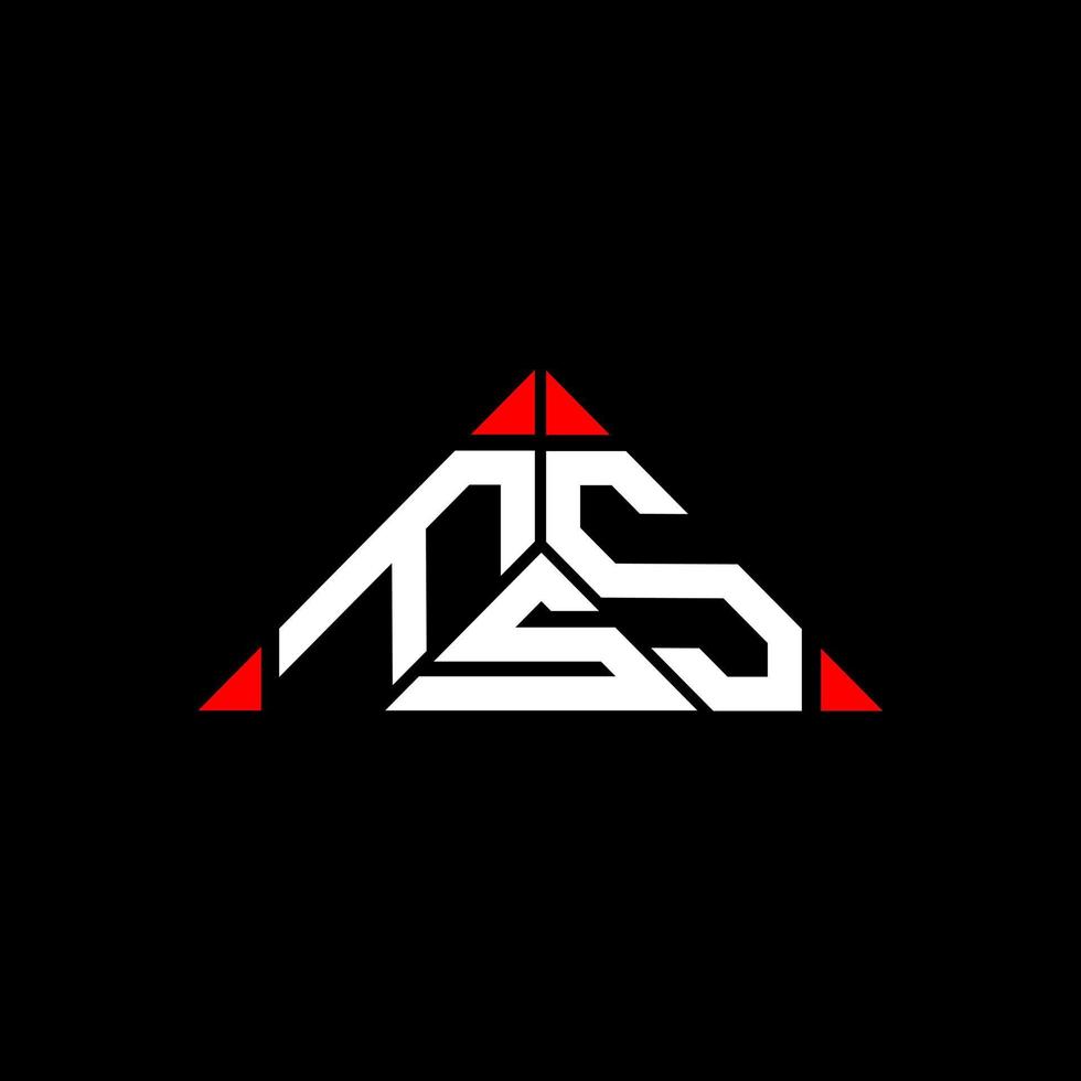 fss Letter Logo kreatives Design mit Vektorgrafik, fss einfaches und modernes Logo in runder Dreiecksform. vektor