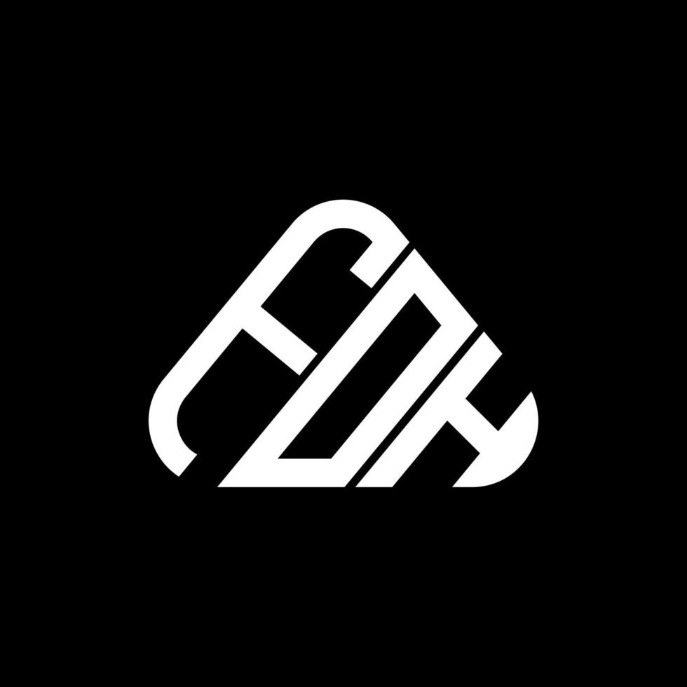 kreatives Design des foh-Buchstabenlogos mit Vektorgrafik, foh einfaches und modernes Logo in runder Dreiecksform. vektor