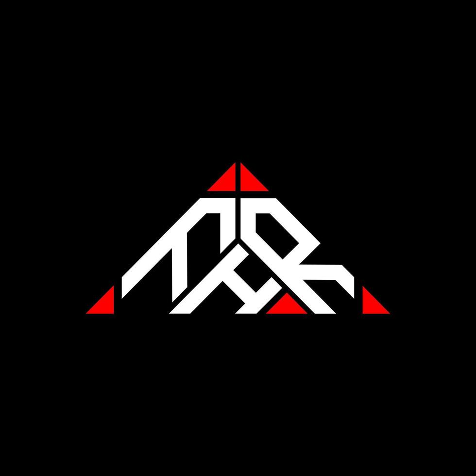 fhr brev logotyp kreativ design med vektor grafisk, fhr enkel och modern logotyp i runda triangel form.
