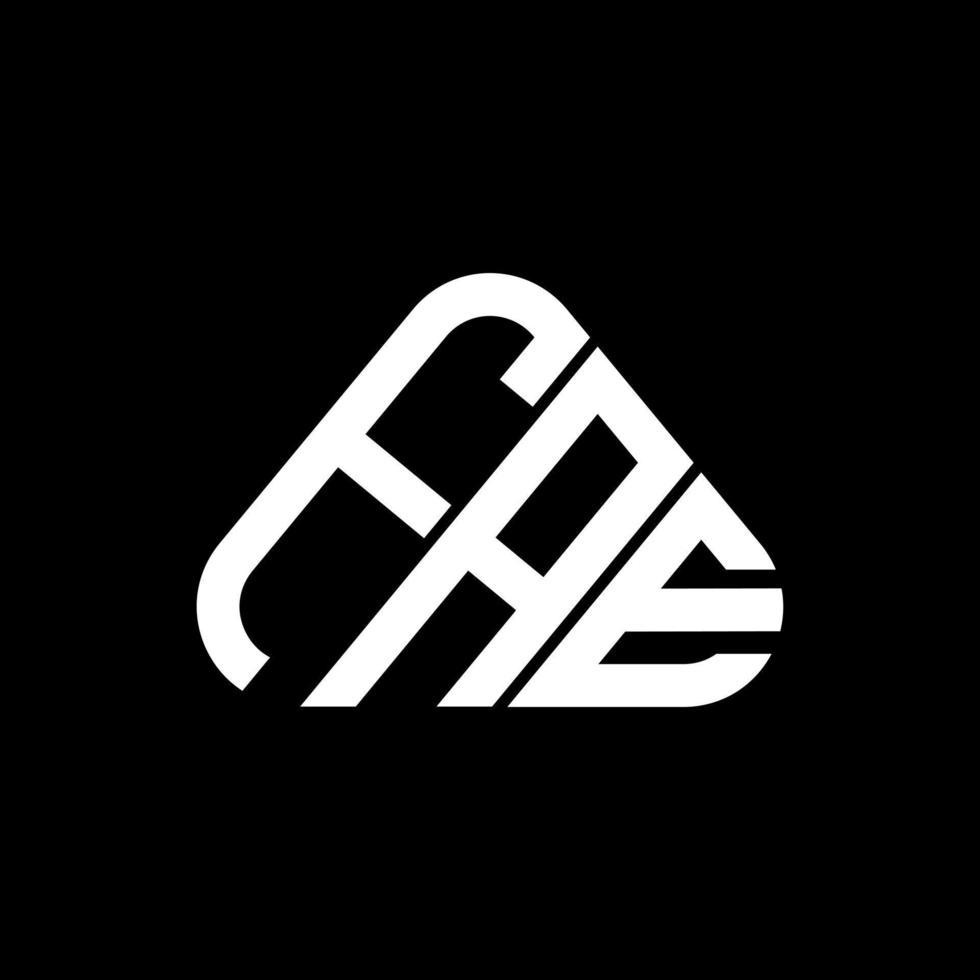 Fae Letter Logo kreatives Design mit Vektorgrafik, fae einfaches und modernes Logo in runder Dreiecksform. vektor