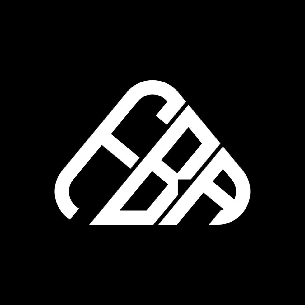 kreatives Design des fba-Buchstabenlogos mit Vektorgrafik, fba einfaches und modernes Logo in runder Dreiecksform. vektor