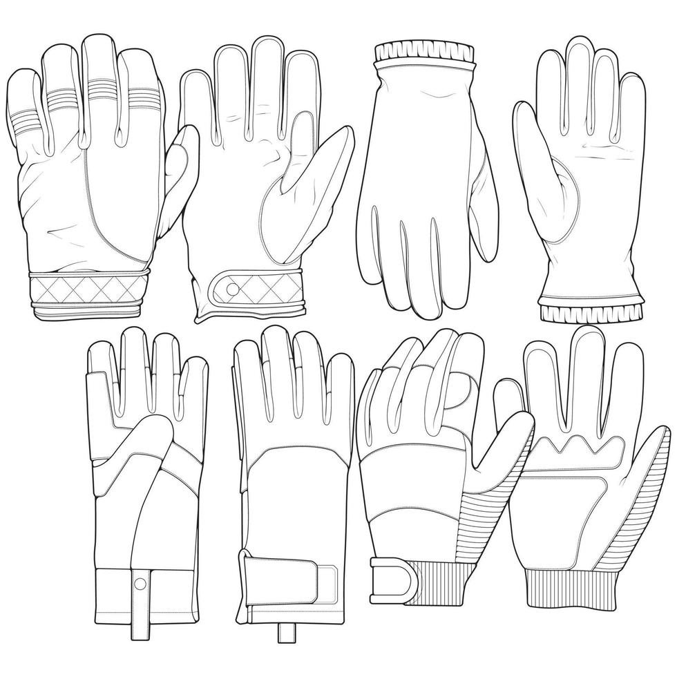 isoliertes objekt aus handschuh und wintersymbol. Handschuh- und Ausrüstungsvektor für Aktien. vektor