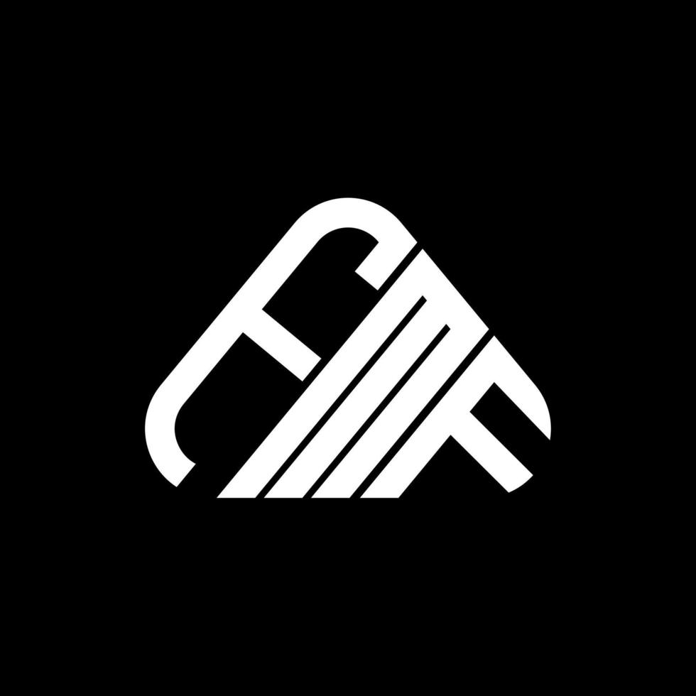 fmf Brief Logo kreatives Design mit Vektorgrafik, fmf einfaches und modernes Logo in runder Dreiecksform. vektor