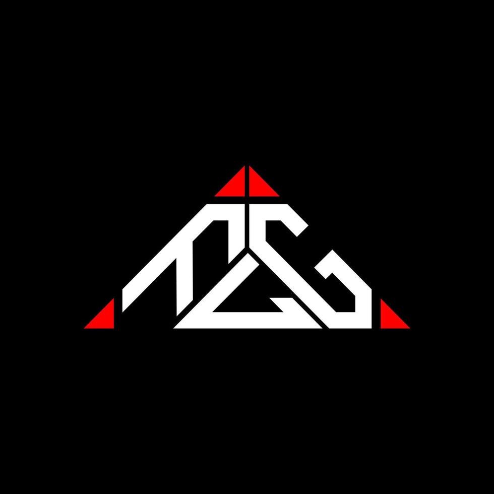 FLG Letter Logo kreatives Design mit Vektorgrafik, FLG einfaches und modernes Logo in runder Dreiecksform. vektor