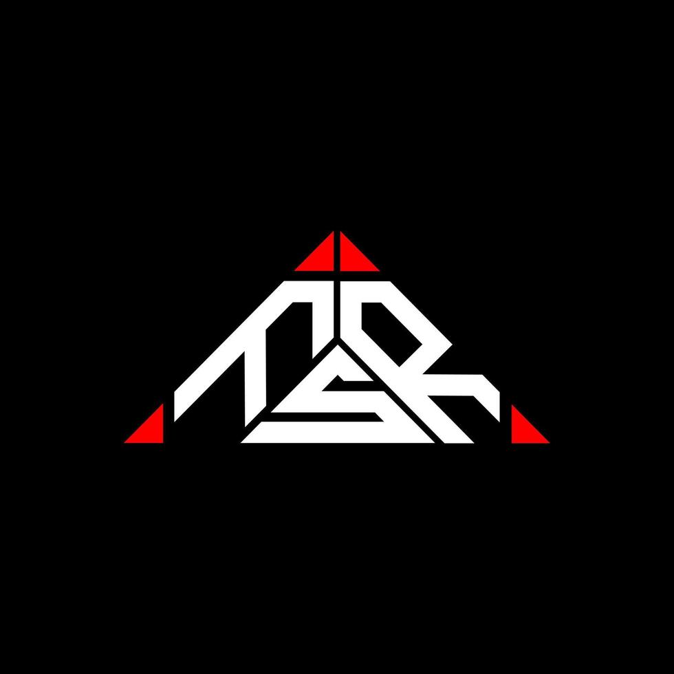 fsr brev logotyp kreativ design med vektor grafisk, fsr enkel och modern logotyp i runda triangel form.