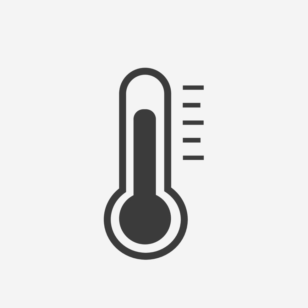 Temperatur, Thermometer, Wettersymbol Vektor Symbol Zeichen