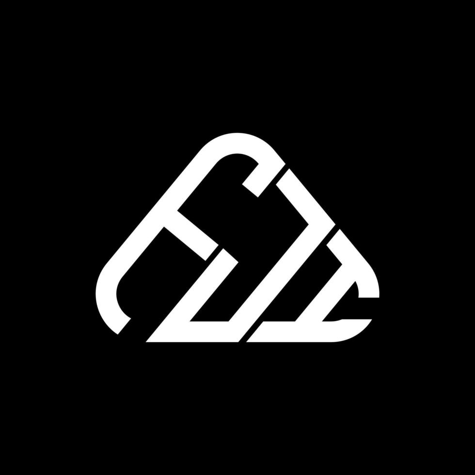 fji letter logo kreatives Design mit Vektorgrafik, fji einfaches und modernes Logo in runder Dreiecksform. vektor