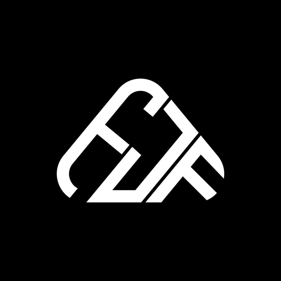 fjf Brief Logo kreatives Design mit Vektorgrafik, fjf einfaches und modernes Logo in runder Dreiecksform. vektor
