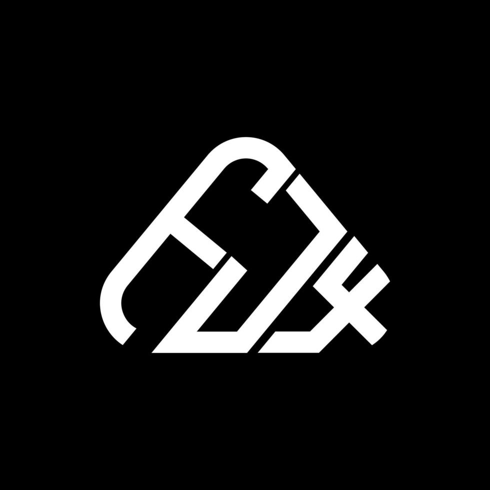 fjx brev logotyp kreativ design med vektor grafisk, fjx enkel och modern logotyp i runda triangel form.