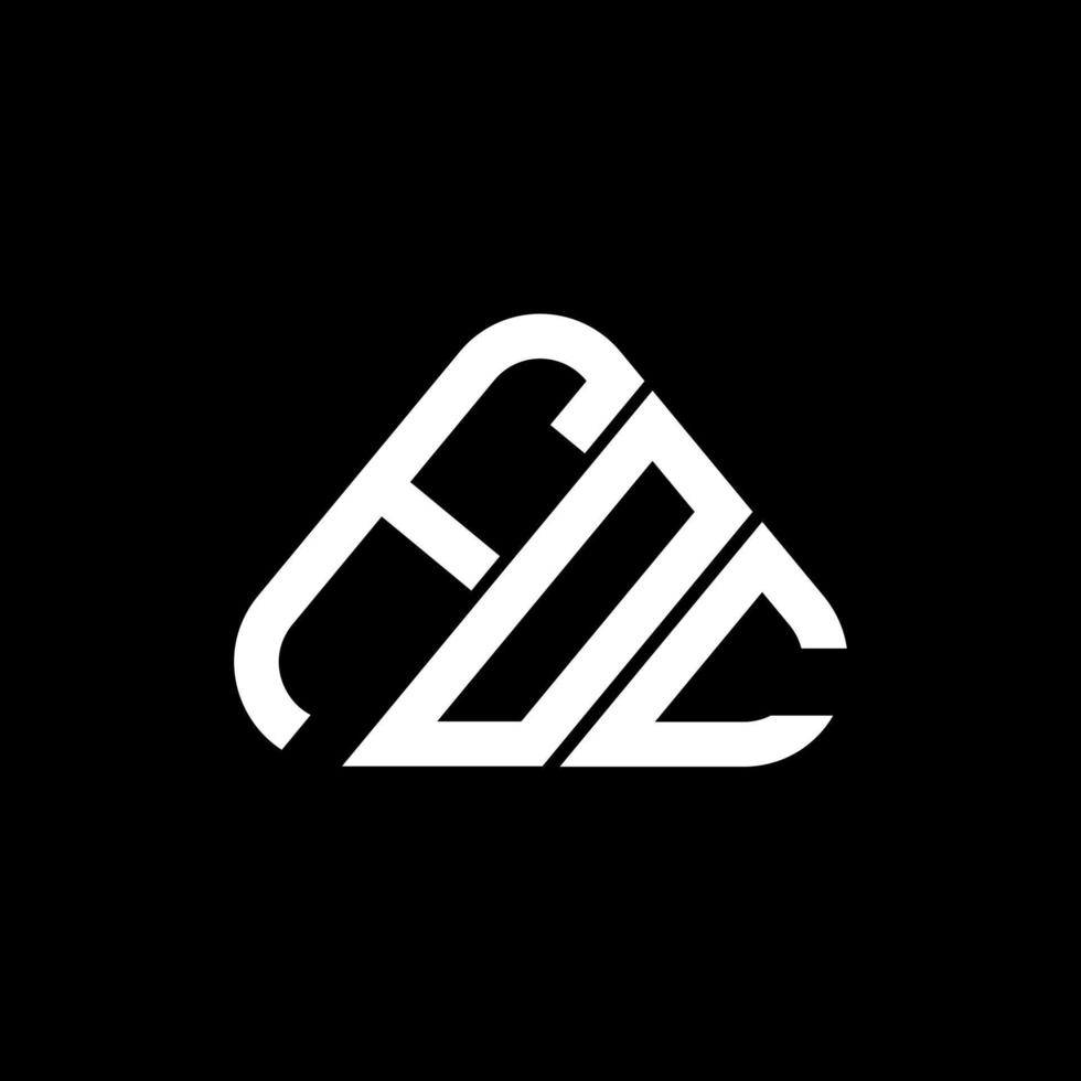 kreatives Design des foc-Buchstabenlogos mit Vektorgrafik, foc-einfaches und modernes Logo in runder Dreiecksform. vektor