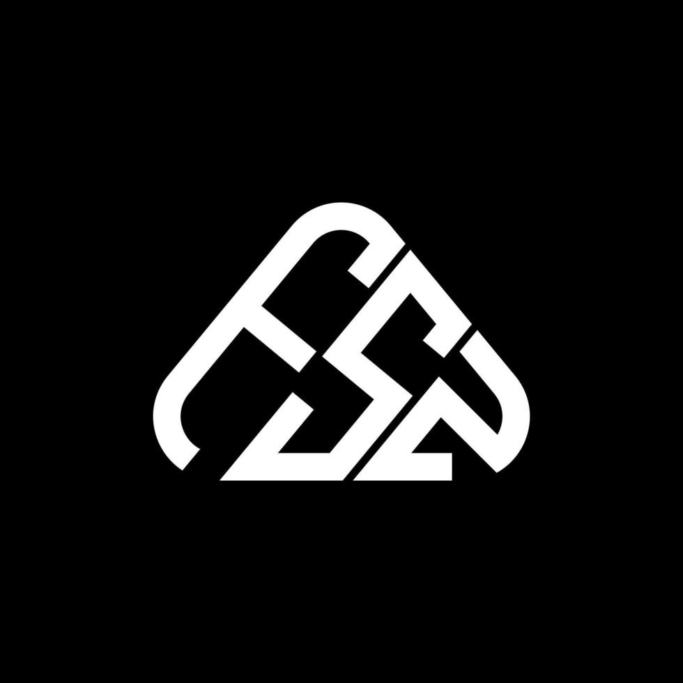 fsz brev logotyp kreativ design med vektor grafisk, fsz enkel och modern logotyp i runda triangel form.
