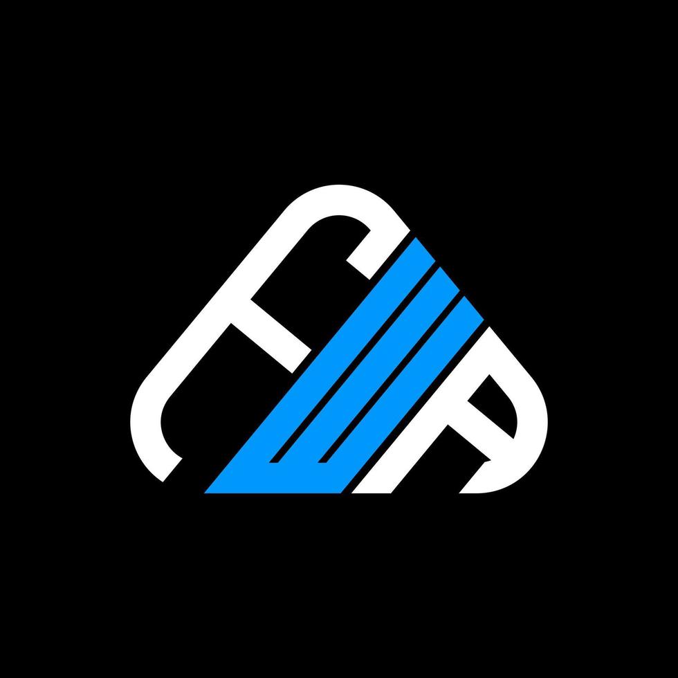 fwa brev logotyp kreativ design med vektor grafisk, fwa enkel och modern logotyp i runda triangel form.