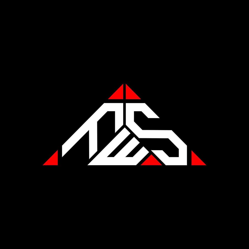 fws Brief Logo kreatives Design mit Vektorgrafik, fws einfaches und modernes Logo in runder Dreiecksform. vektor