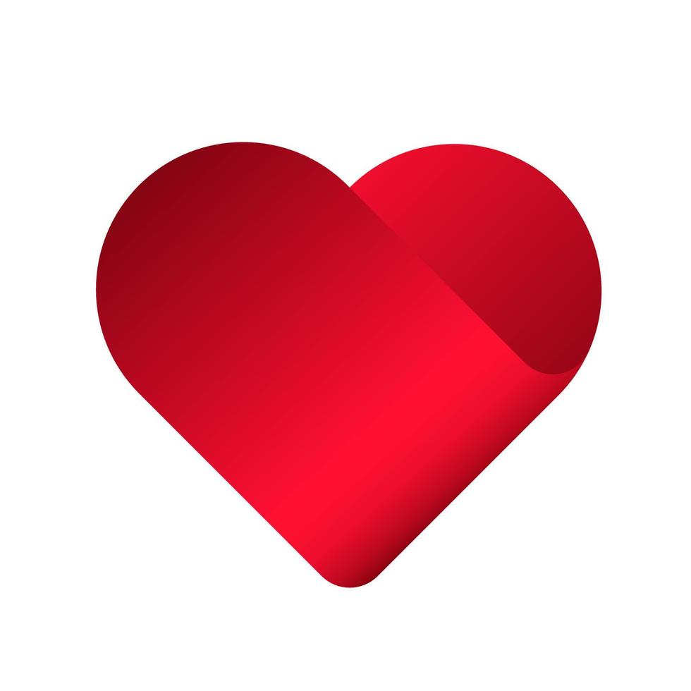 rotes Herz-Symbol isoliert auf weißem Hintergrund. liebeskonzept, valentinstag. Vektor-Illustration vektor