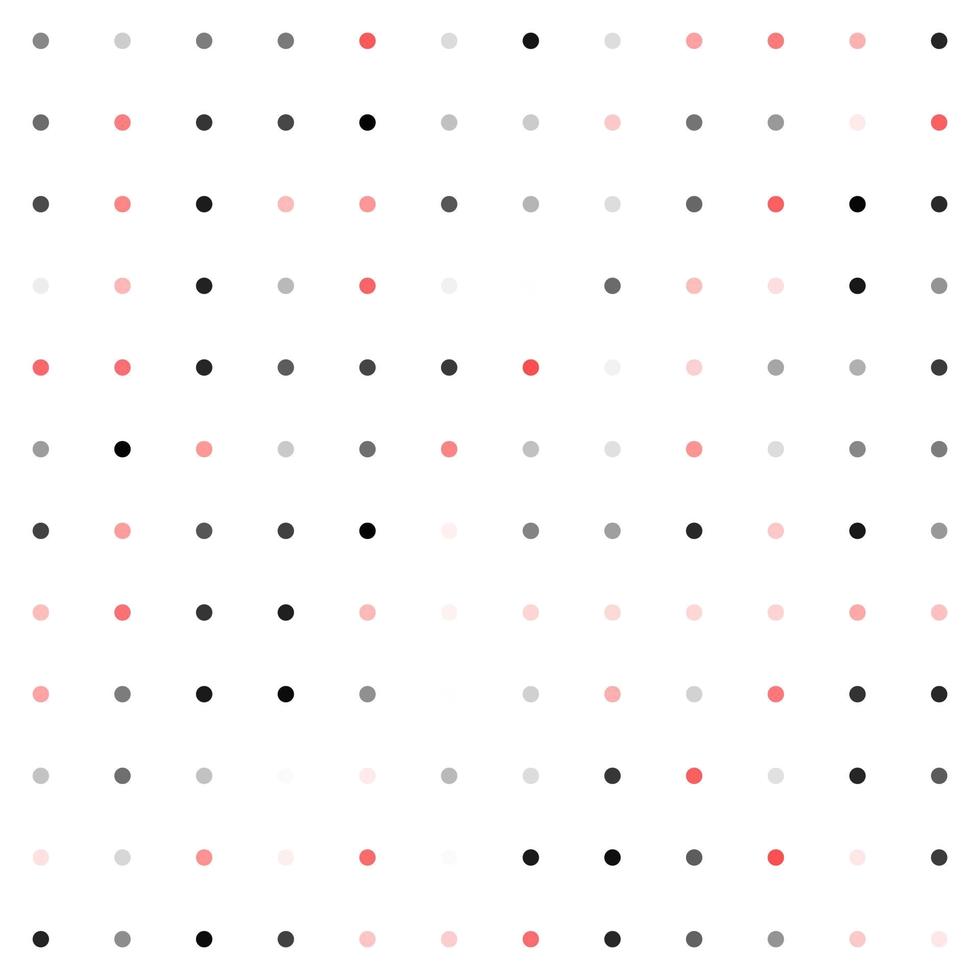 polka punkt tapet. röd, svart och grå prickar sömlös mönster på vit bakgrund. ändlös skriva ut. geometrisk vektor mönster för söt design. halvton fick syn på bakgrund. vektor upprepa textur.