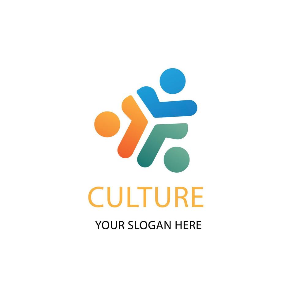 lutning kultur logotyp mall design vektor