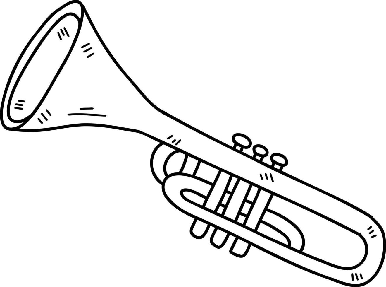 hand dragen trumpet illustration vektor