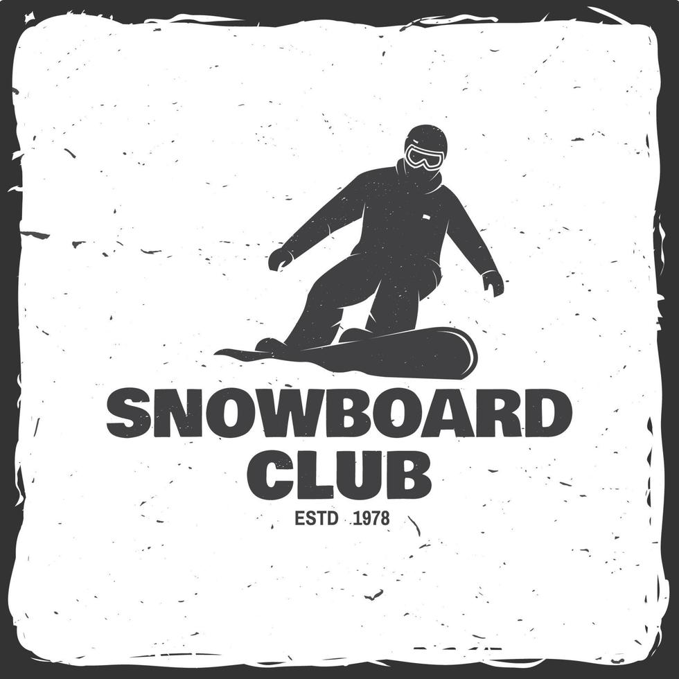Snowboard-Club. Vektor-Illustration. konzept für hemd oder logo, druck, stempel oder t-stück. vektor