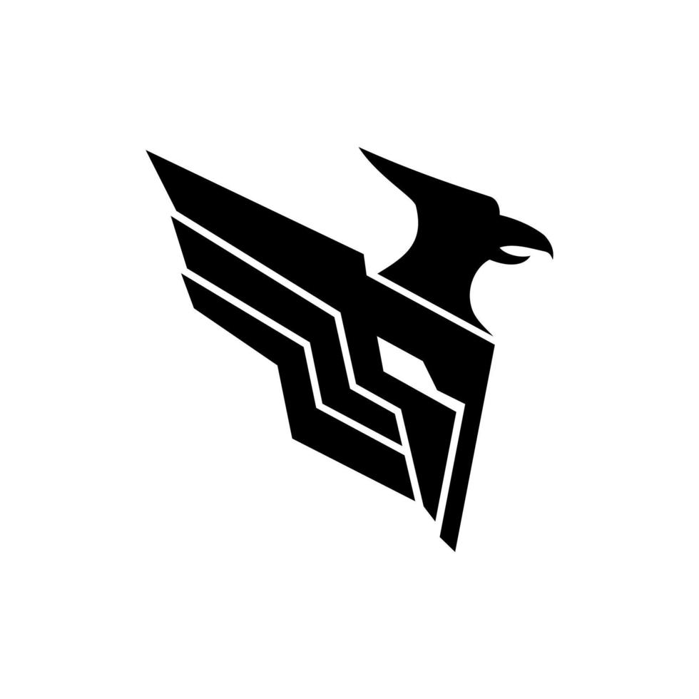 Adler-Militär-Emblem-Logo-Design-Vorlage vektor