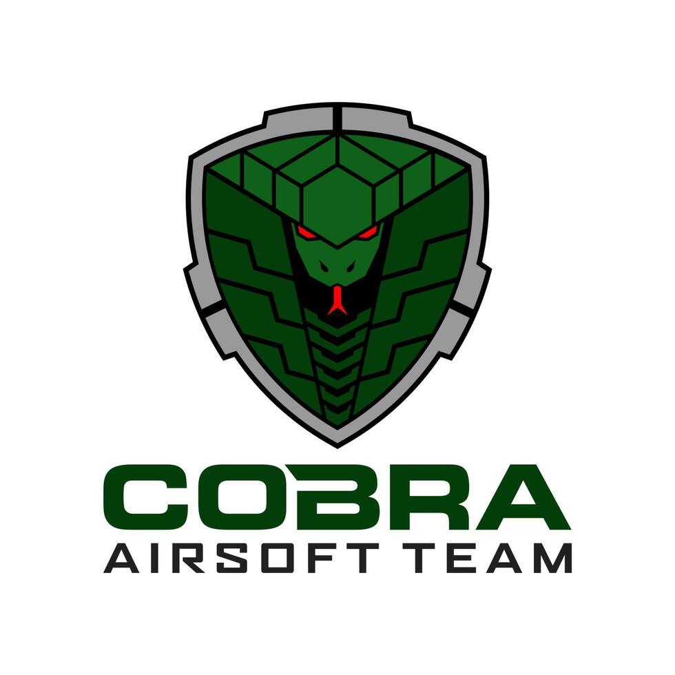 cobra abzeichen militär airsoft taktisches team logo vorlage vektor