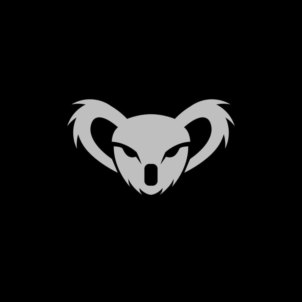 Koala-Kopf-Logo-Design-Illustrationsvorlage vektor