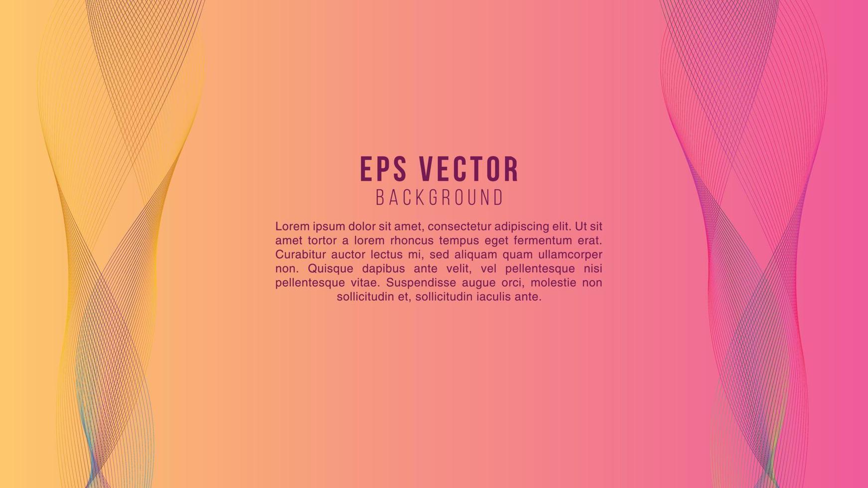 orange rosa Verlaufslinie Form Hintergrund abstrakter Eps-Vektor vektor