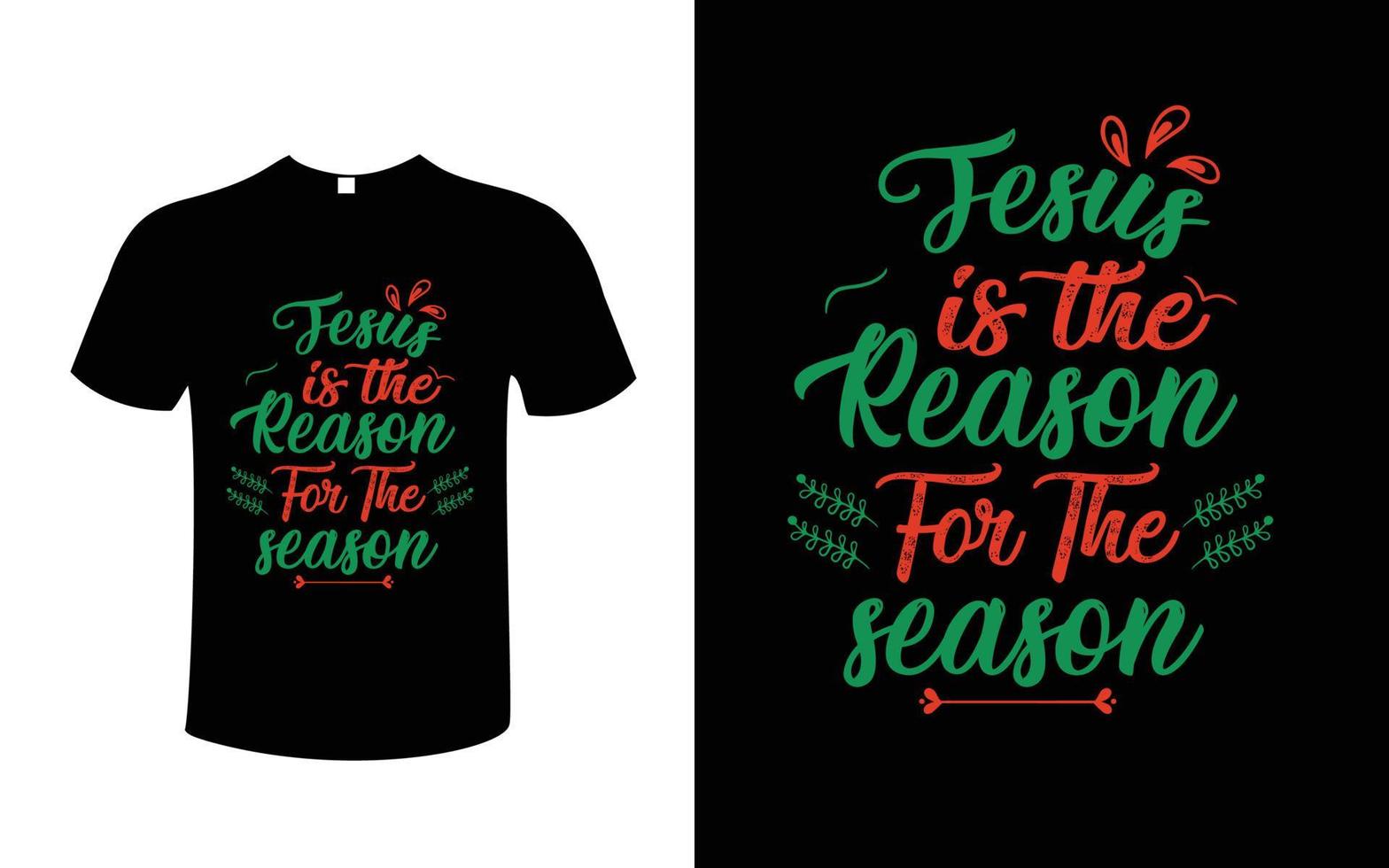 weihnachts-t-shirt design kostenloser vektor