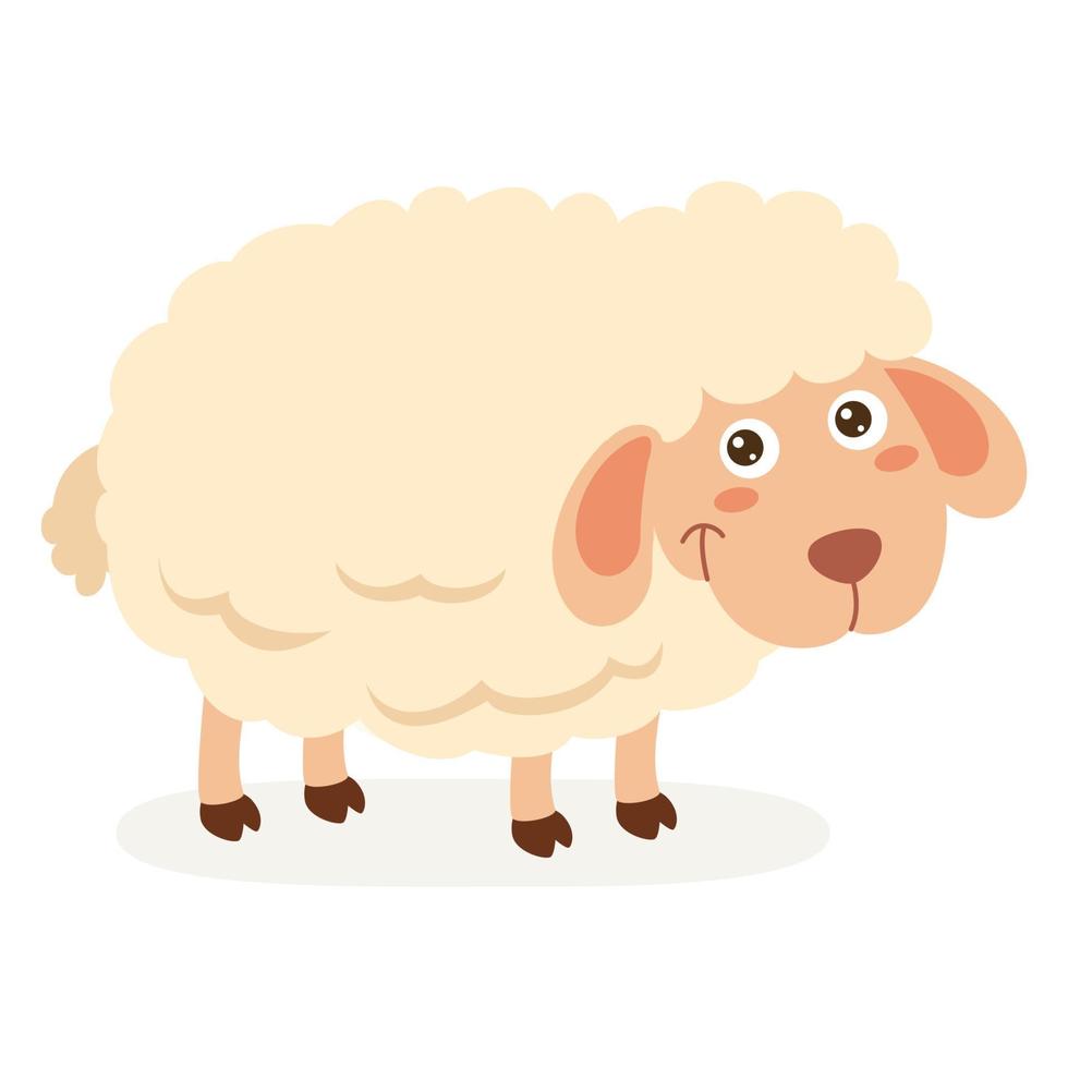 Cartoon-Illustration eines Schafes vektor