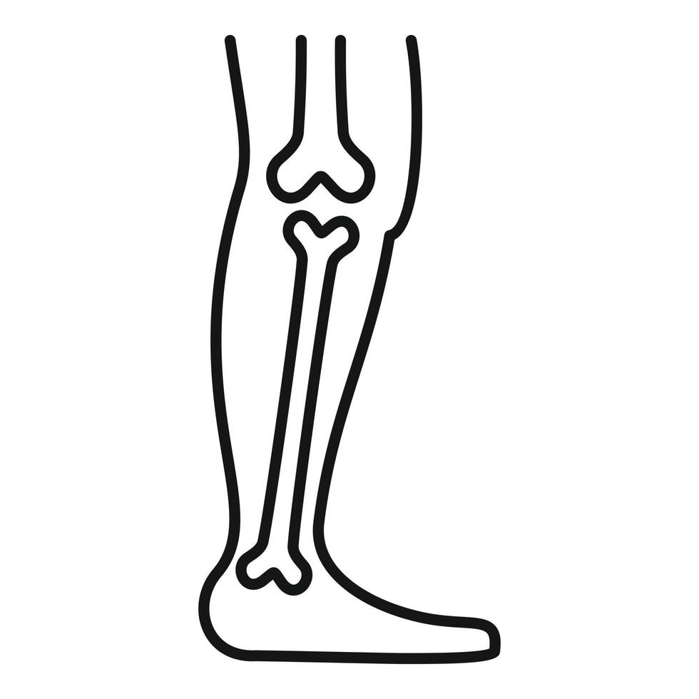 Symbol für Beinverletzungen, Umrissstil vektor