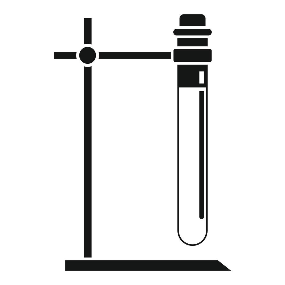 Symbol für Reagenzglasständer, einfacher Stil vektor