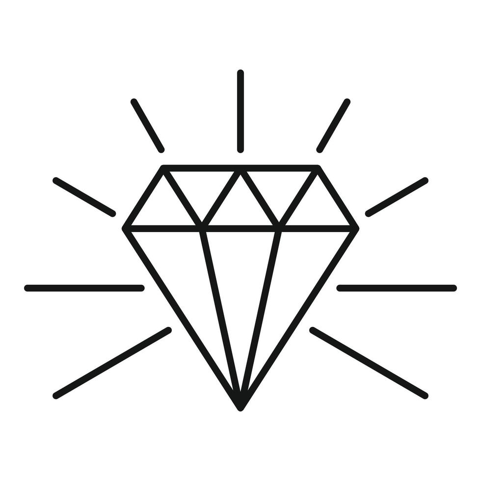 Diamant-Startsymbol, Umrissstil vektor