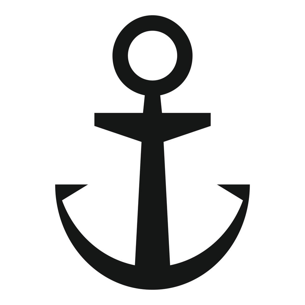 Schiffsanker-Symbol, einfacher Stil vektor