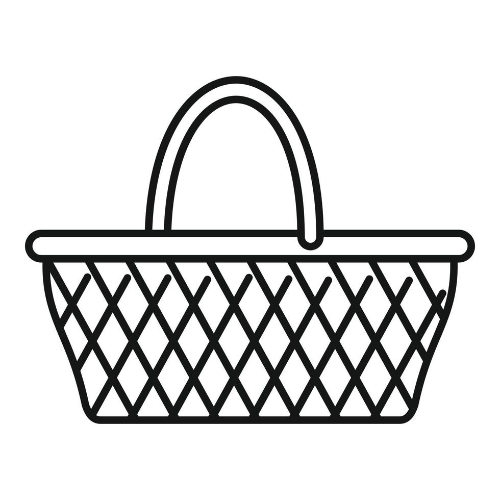 Craft Wicker-Symbol, Umrissstil vektor