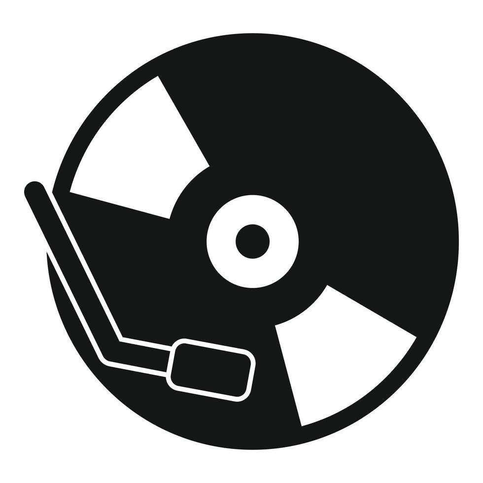 Symbol zum Abspielen von Vinyl-Scheiben, einfacher Stil vektor