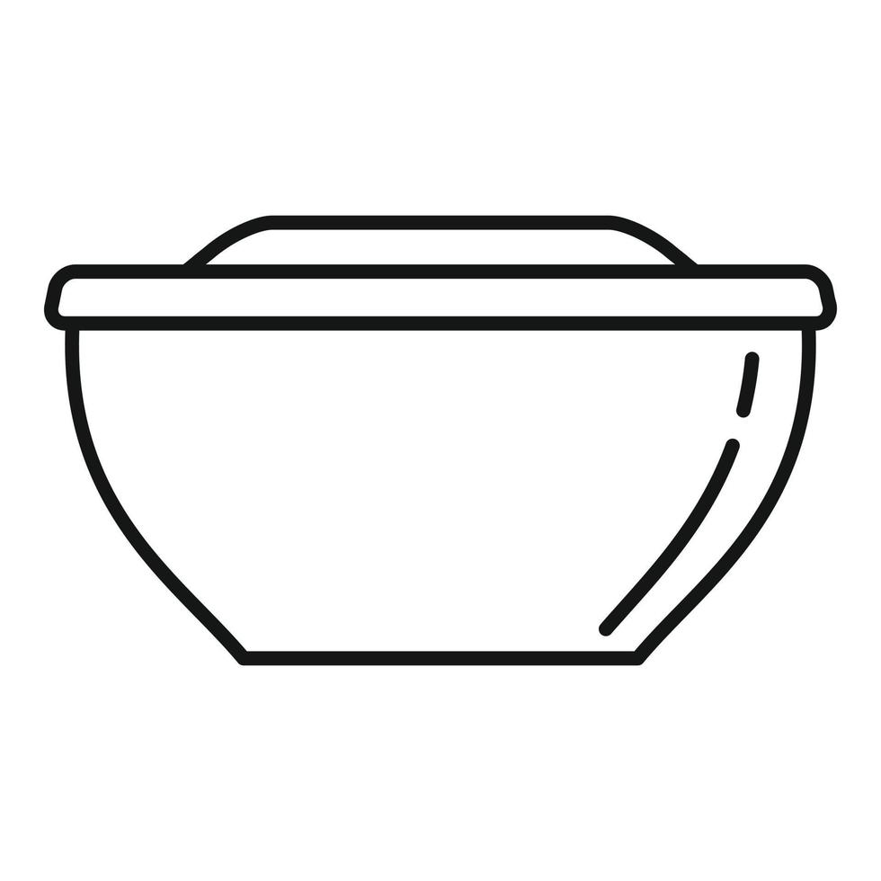 Kunststoff-Schüssel-Container-Symbol, Outline-Stil vektor