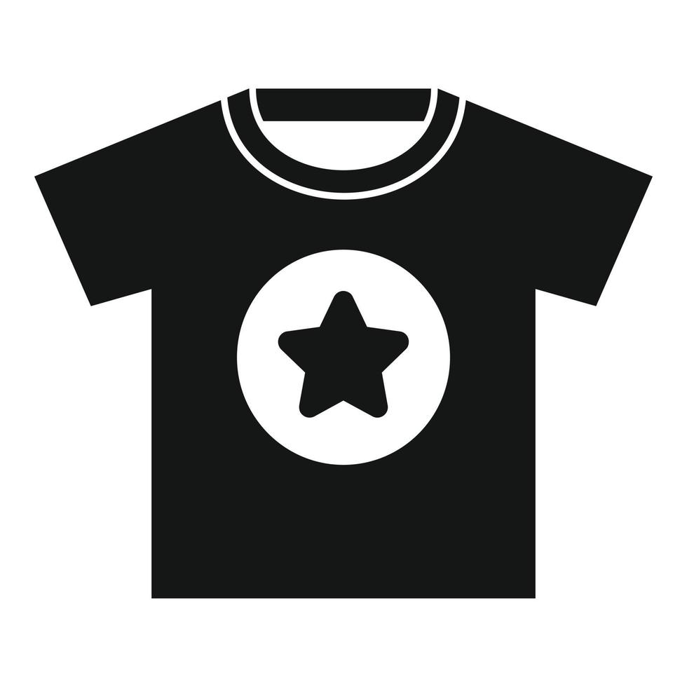 Werbe-T-Shirt-Symbol, einfacher Stil vektor