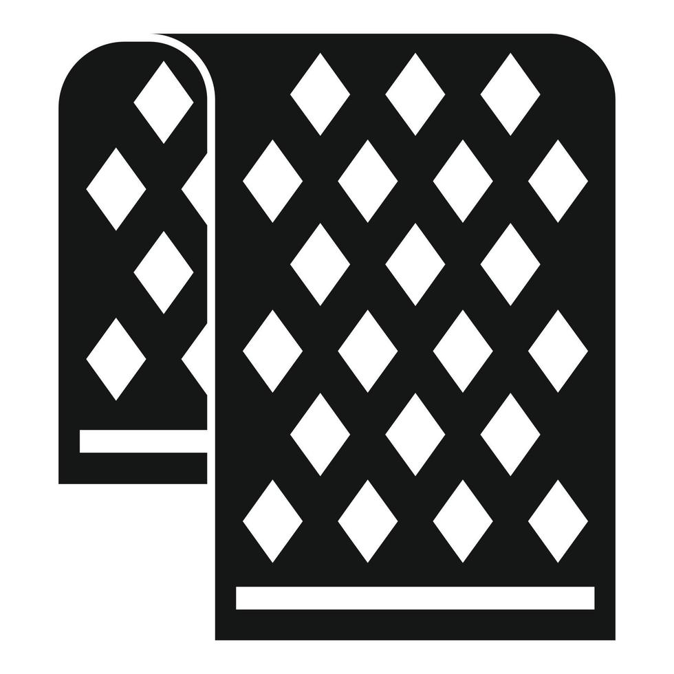 Plaid-Decke-Symbol, einfacher Stil vektor