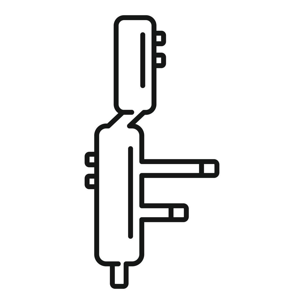 Symbol für das Reparaturstück des Telefons, Umrissstil vektor