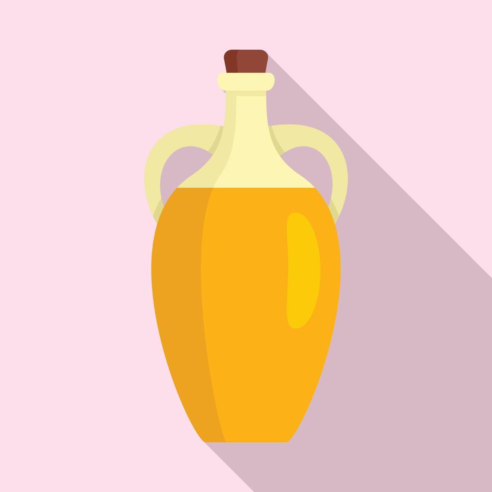 Symbol für Olivenölflaschen, flacher Stil vektor