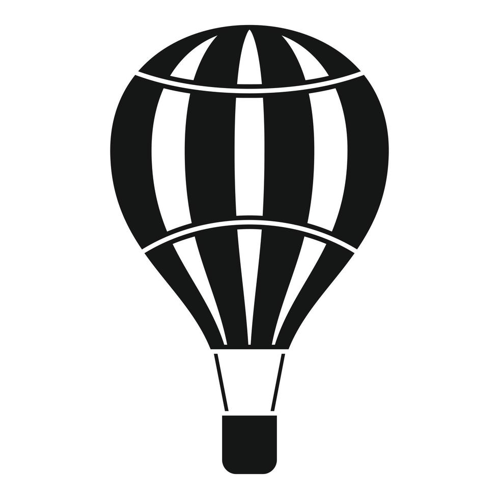 årgång luft ballong ikon, enkel stil vektor