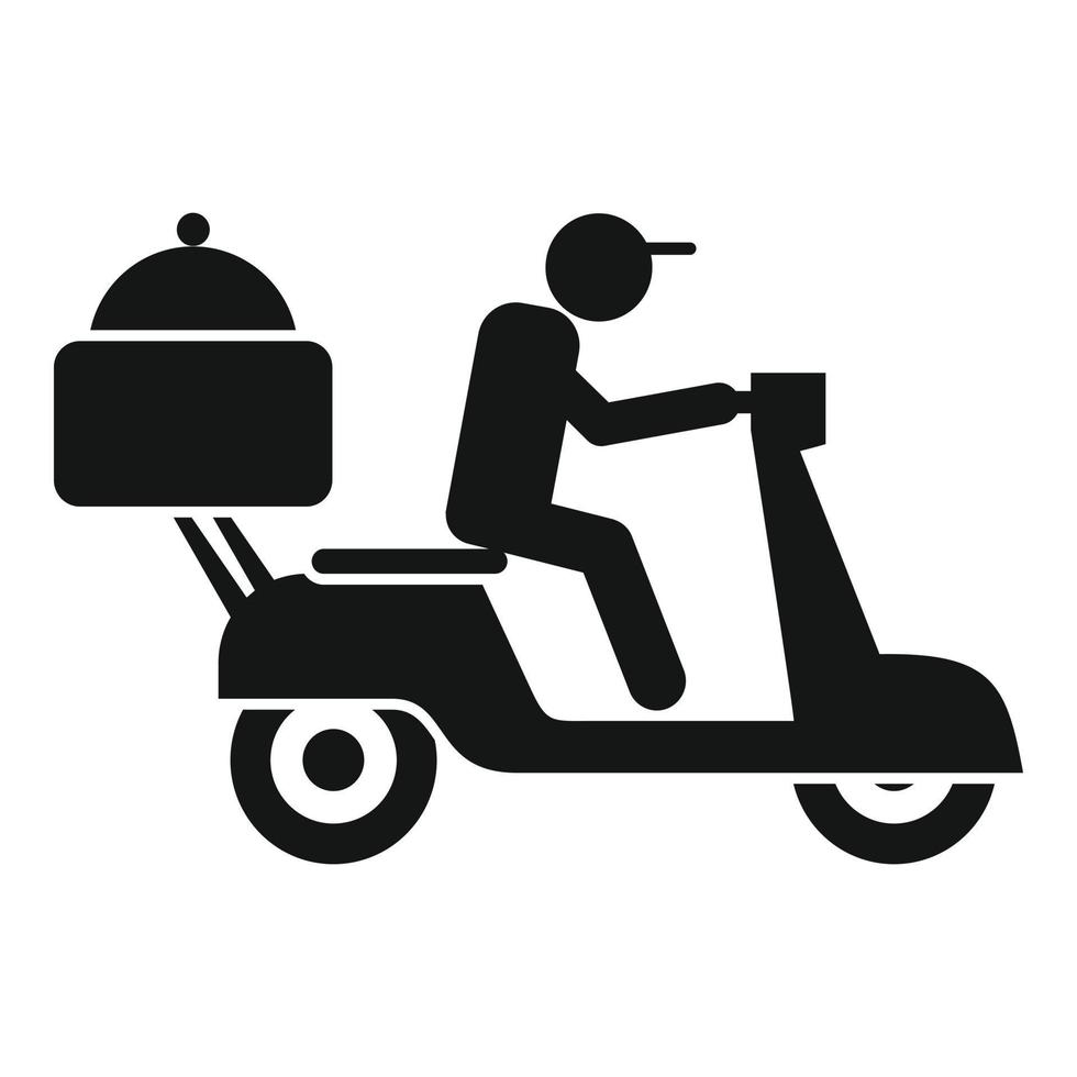 Symbol für die Lieferung von Fahrradnahrung, einfacher Stil vektor