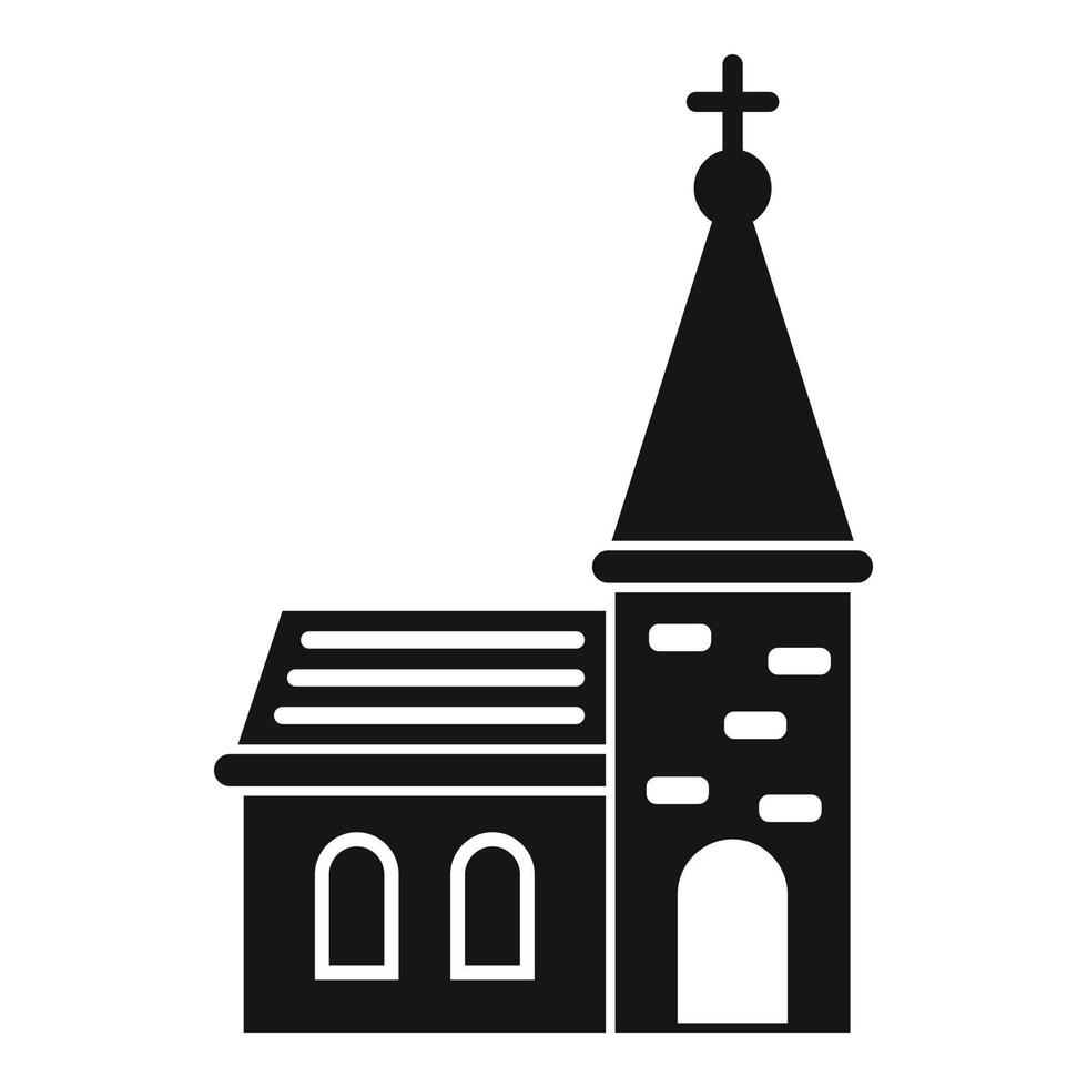 religion kyrka ikon, enkel stil vektor