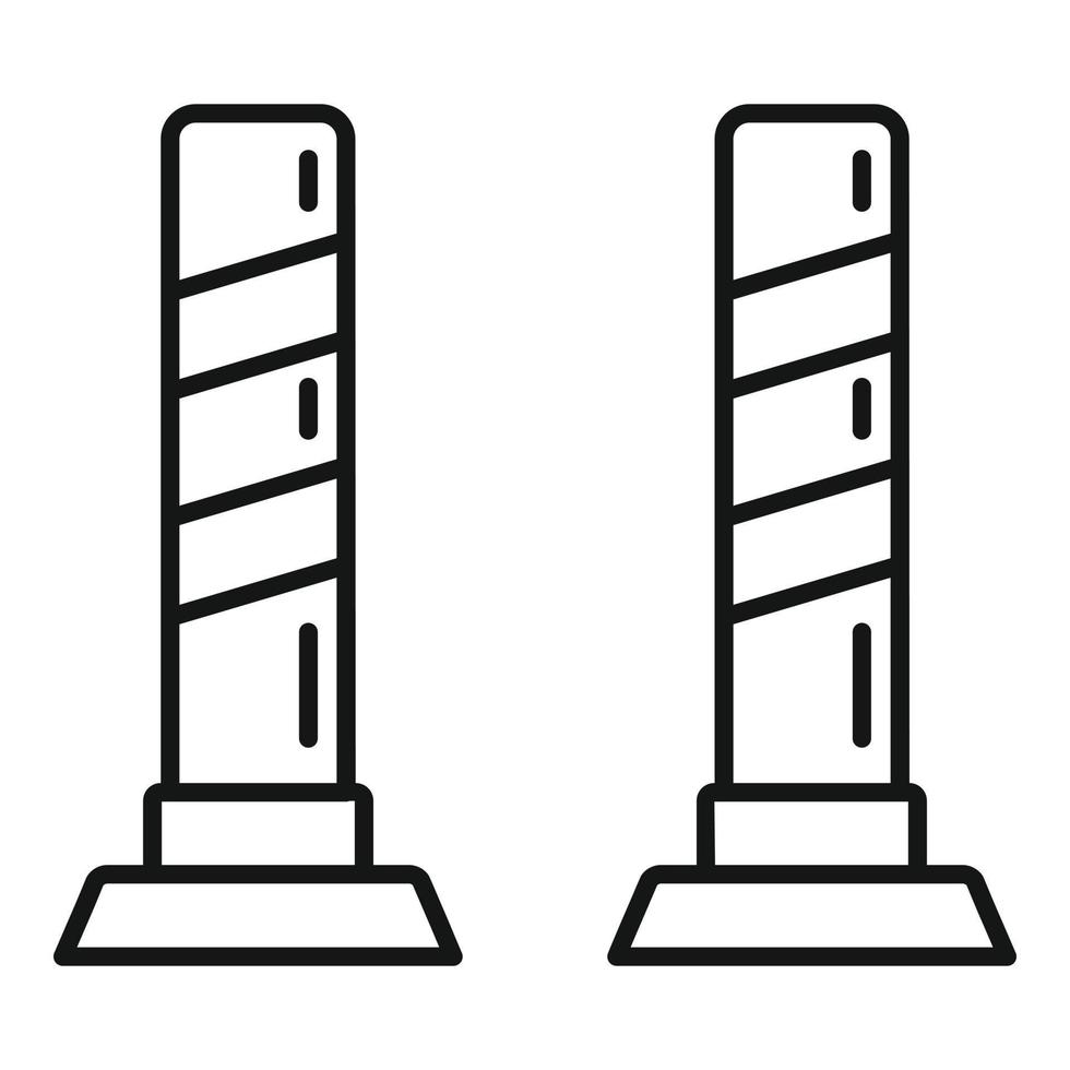 väg pelare ikon, översikt stil vektor