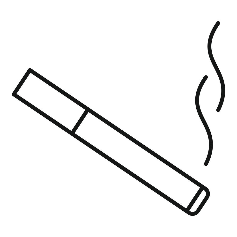 rökning missbruk ikon, översikt stil vektor