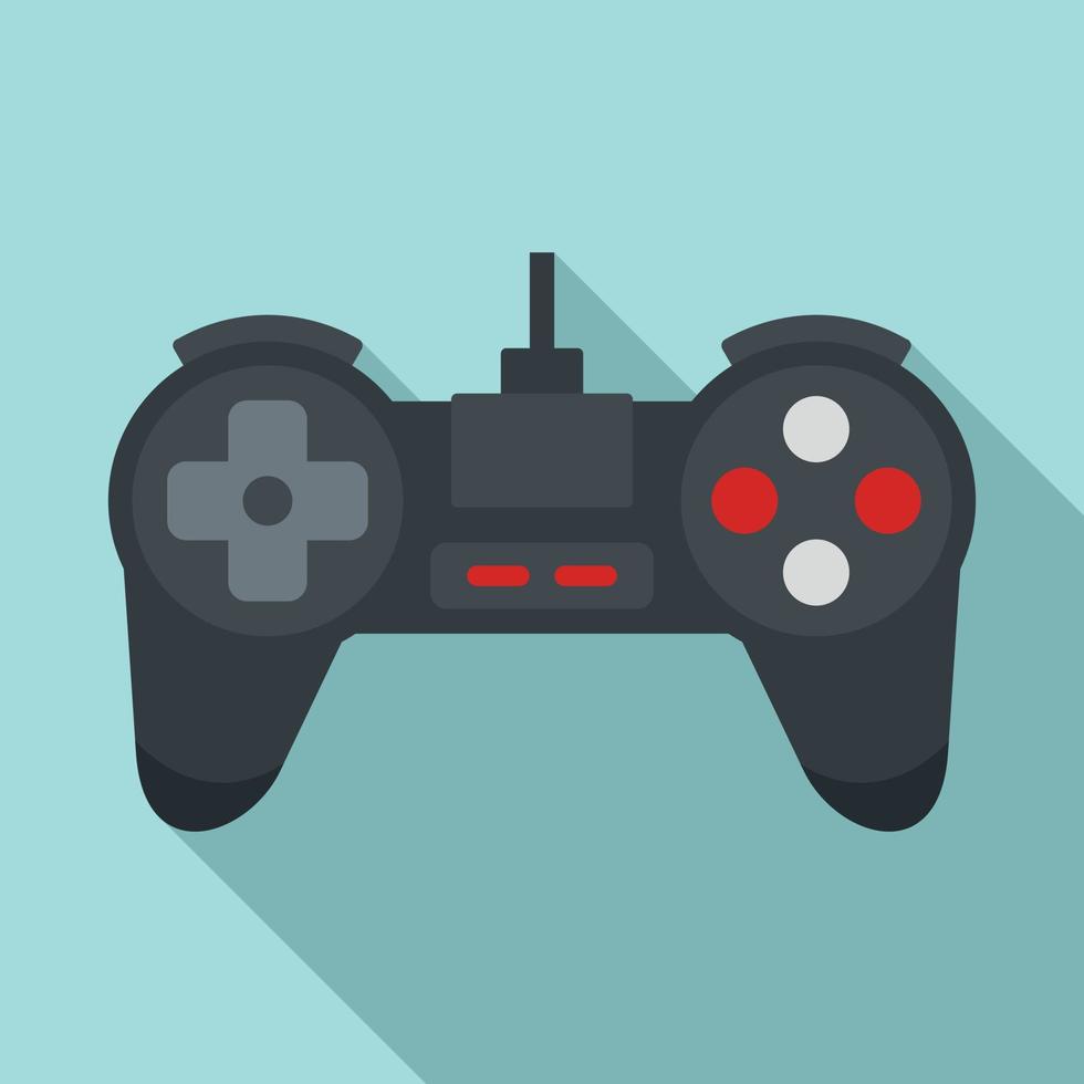 svart spel joystick ikon, platt stil vektor
