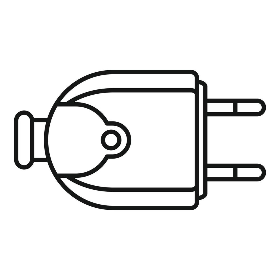 Symbol für den elektrischen Stecker des Hauses, Umrissstil vektor