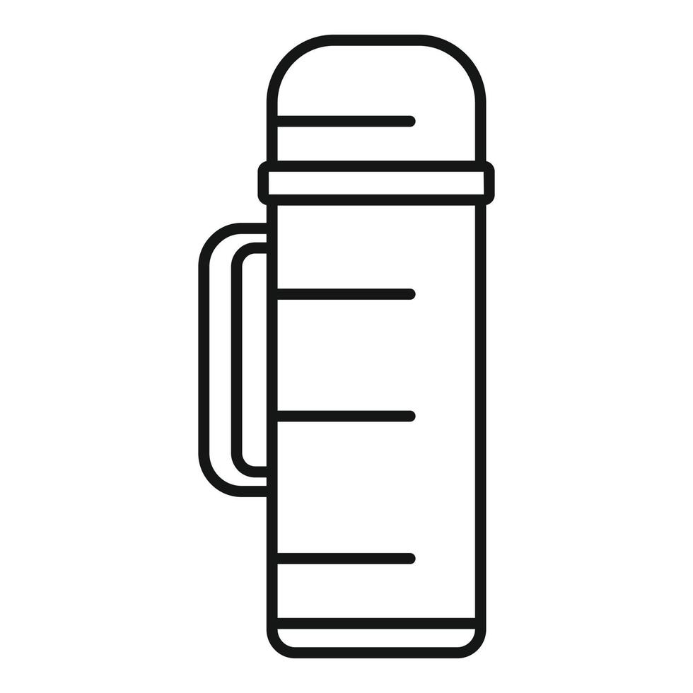 plast termo flaska ikon, översikt stil vektor